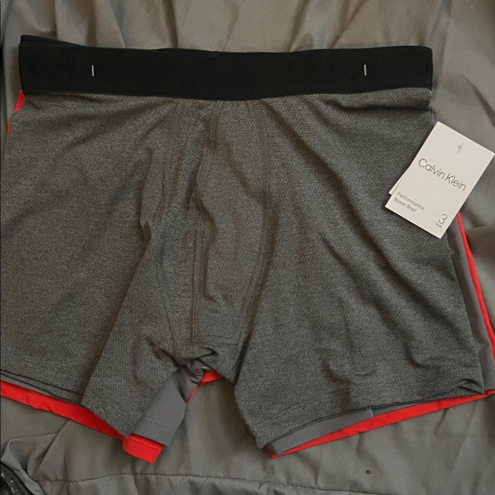 NWT boys 3 pack Calvin Klein performance boxer briefs.